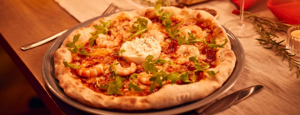 Christmas Prawn Pizza